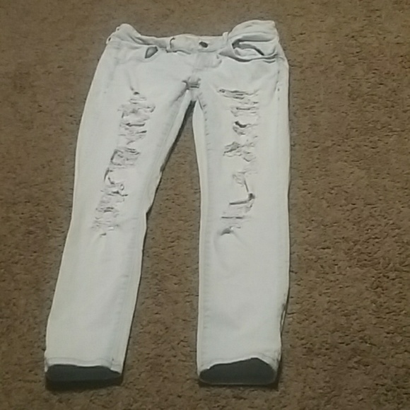 American Eagle Outfitters Denim - Light Blue Ripped Jeans